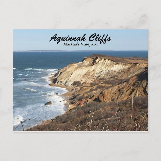 Cartes postale des falaises d'Aquinnah de Martha's (Devant)