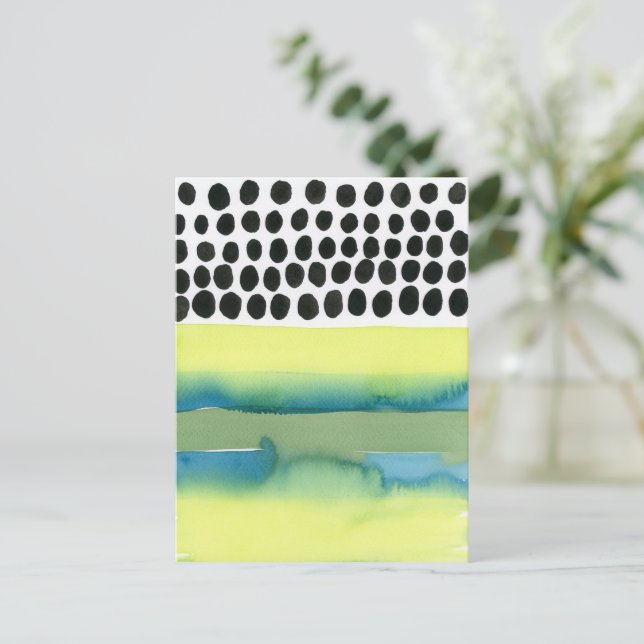 Cartes postale géométrique à points abstraits en a (Debout devant)