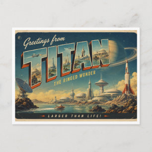 Cartes postale rétro de science-fiction « Salutati