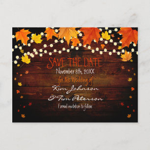 Cartes Postale Rustique Lumières d'Automne Enregis