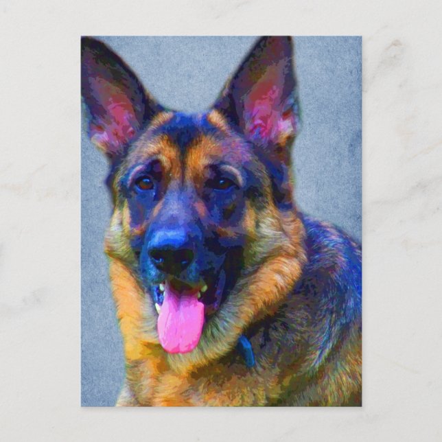 Cartes postales allemandes Shepherd Portrait (Devant)