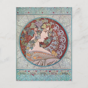 Cartes postales Alphonse Mucha Ivy Art Nouveau