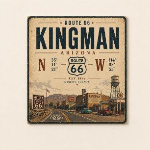 Cartes postales anciennes de la Route 66 de Kingma