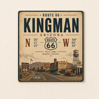 Cartes postales anciennes de la Route 66 de Kingma