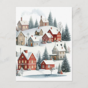Cartes postales anciennes de maisons de Noël rétro