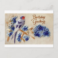 Cartes postales anciennes de vœux d'anniversaire a