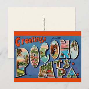 Cartes postales anciennes des montagnes de Pocono