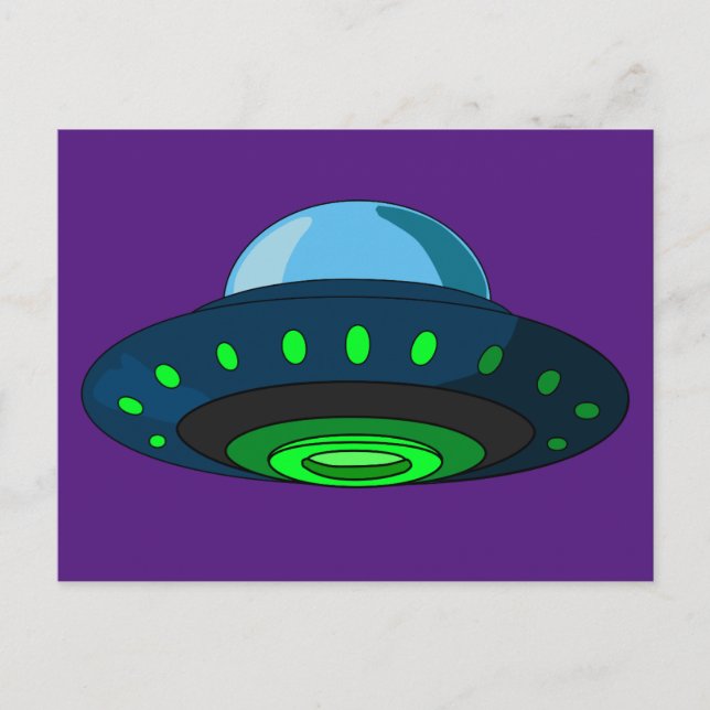 CARTES Postales ART OVNI SPACESHIP (Devant)
