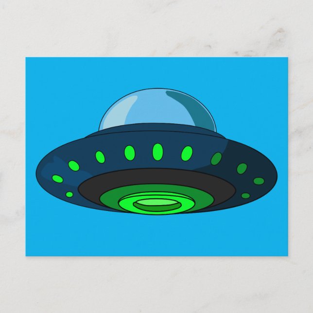 CARTES Postales ART OVNI SPACESHIP (Devant)