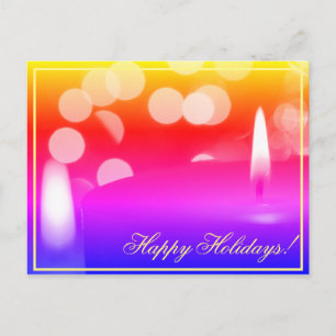 Cartes postales aux bougies pour les fêtes