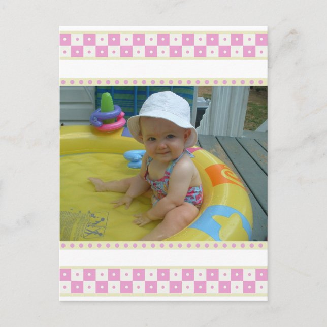 Cartes postales baby shower Merci (Devant)