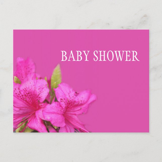 Cartes postales baby shower rose (Devant)