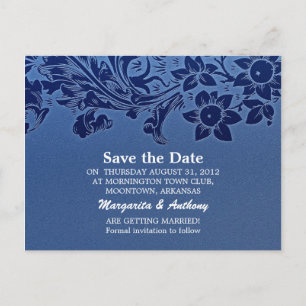 cartes postales bleues pour annoncer la date