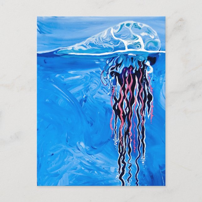 Cartes postales Blue Jellyfish (Devant)