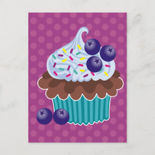 Cartes postales Blueberry Cupcake