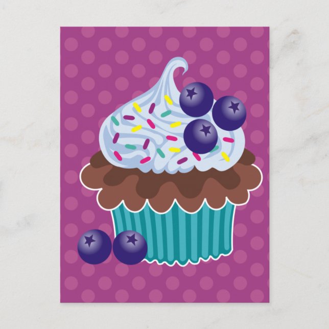 Cartes postales Blueberry Cupcake (Devant)