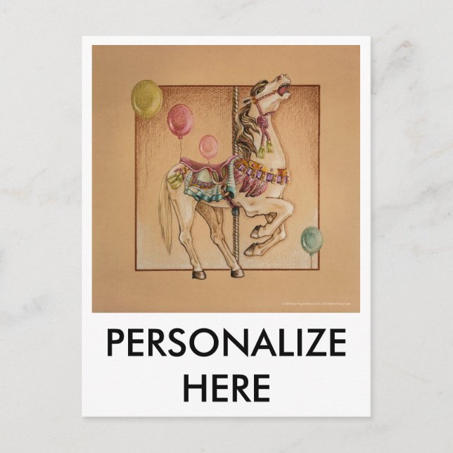 Cartes postales - Bonne Carrousel Cheval (Devant)