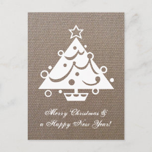 Cartes postales Burlap Christmas tree