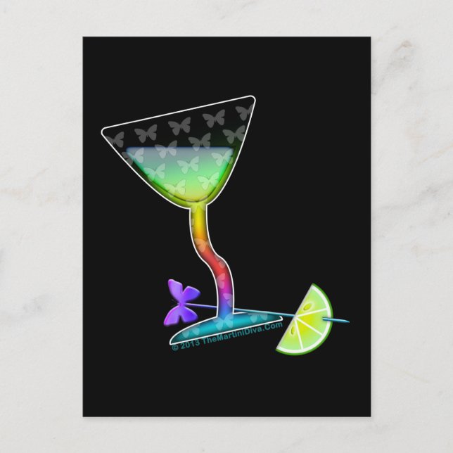 CARTES POSTALES - BUTTERFLY MARTINI (Devant)