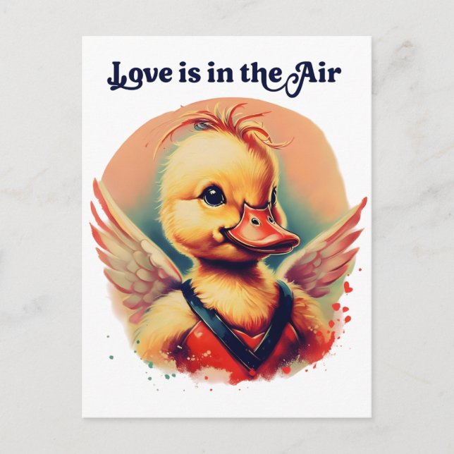 Cartes postales Canard Cupid "L'amour est dans l'a (Devant)