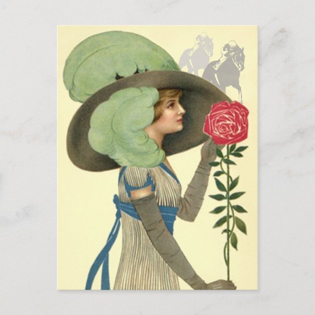 Cartes postales Casquette et Rose du Kentucky Derb (Devant)