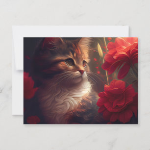 Cartes Postales Cat Fleur