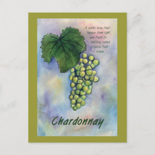 Cartes postales Chardonnay Wine Raisins & Descript