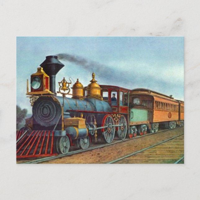 Cartes postales Chemins de fer Vintages Locomotive (Devant)