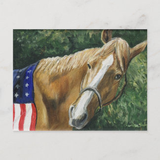 Cartes postales "Cheval Patriotique"