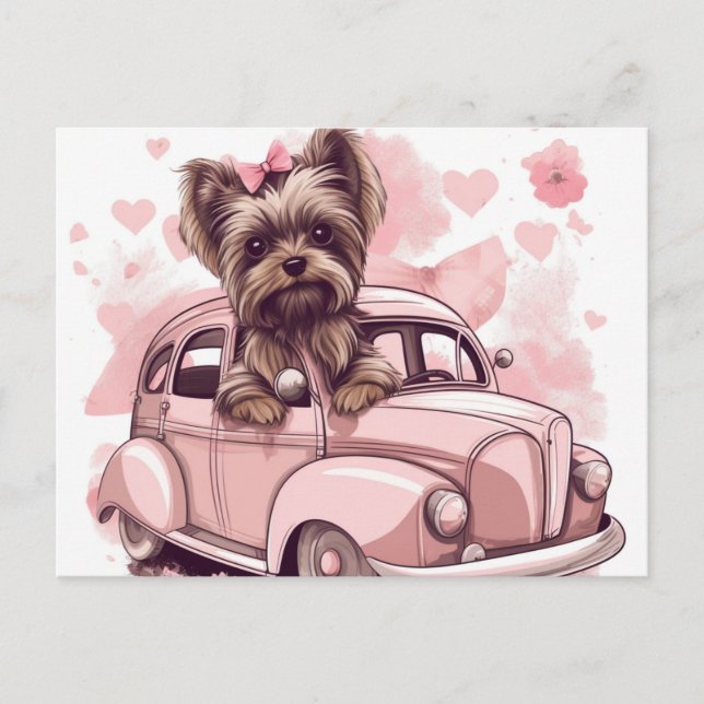 Cartes Postales Chien Yorkshire (Devant)