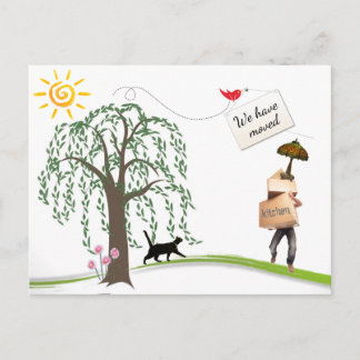 Cartes postales comiques de changement d'adresse