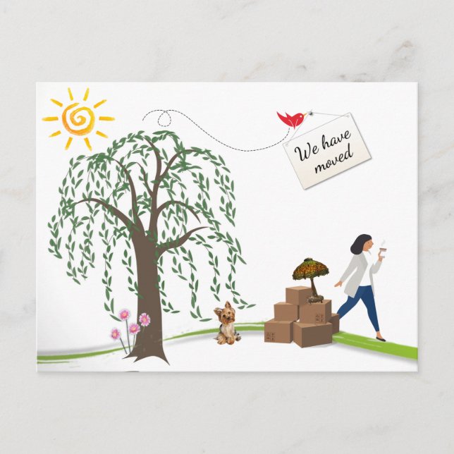 Cartes postales comiques de changement d'adresse I (Devant)