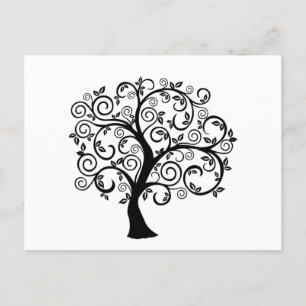 Cartes postales conçues avec des arbres