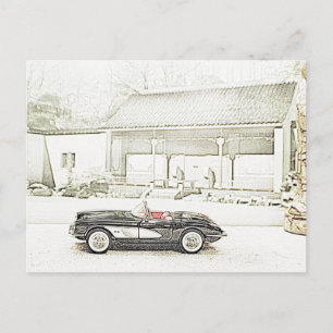 Cartes postales convertibles Corvette 1957