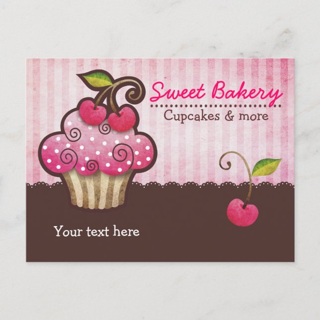 Cartes postales Cupcake Cherry Berry (Devant)