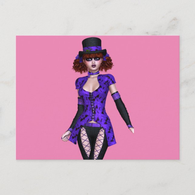 CARTES POSTALES CUTE EMO GOTH GIRL (Devant)