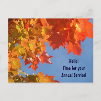 Cartes postales CVC Entretien annuel d'automne per