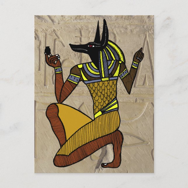 Cartes postales d'agenouillement Anubis (Devant)
