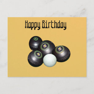 Cartes postales d'anniversaire de boules de pelous