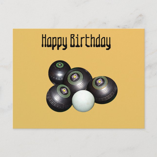 Cartes postales d'anniversaire de boules de pelous (Devant)