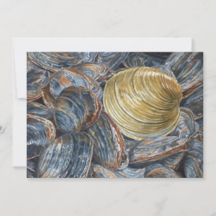 Cartes postales d'art de palourdes et de quahog