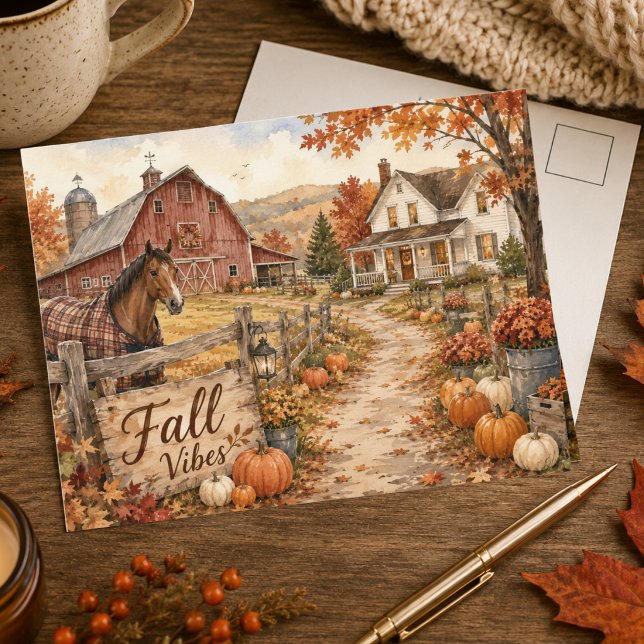 Cartes postales d'automne ambiance rustique de la  (Créateur téléchargé)