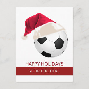 Cartes postales de ballon de football de Noël avec