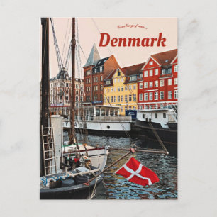 Cartes postales de bateaux à Copenhague Danemark