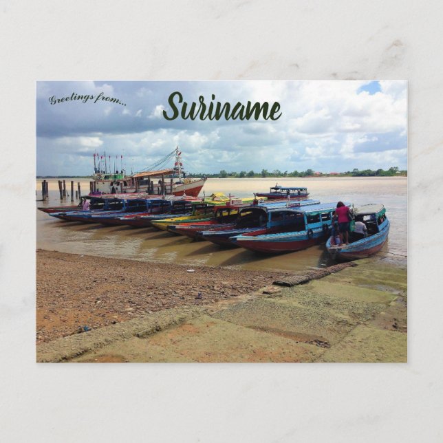 Cartes postales de bateaux au Suriname (Devant)
