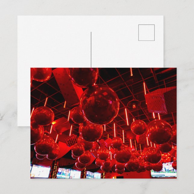 Cartes postales de boules rouges (Devant / Derrière)