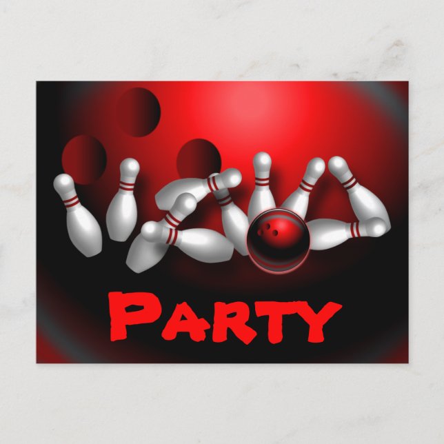 Cartes postales de Bowling personnalisées (Devant)