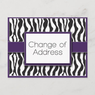 Cartes postales de changement d'adresse à motif zè