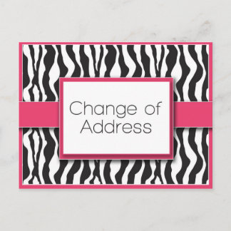 Cartes postales de changement d'adresse à motif zè