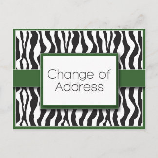 Cartes postales de changement d'adresse à motif Zè